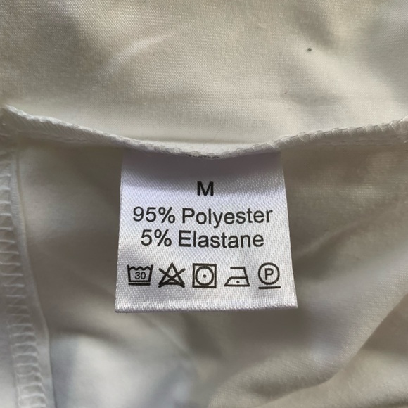 Women’s Bright White Crew Neck Crop Top. Size L - Picture 5 of 8